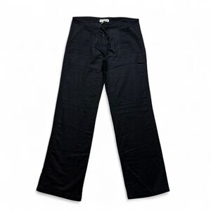 Jean Legacy Black Linen Wide Leg Low Rise Pants Womens Size Medium NWT